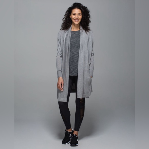 lululemon satnam wrap belted cardigan sweater
